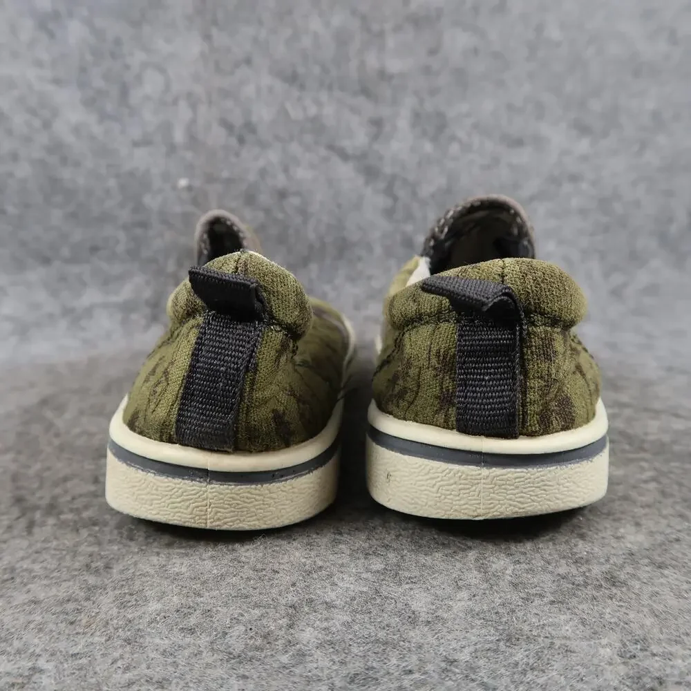 OshKosh B'Gosh Shoes Kids 10 Sneakers Slip On Trainers Fabric Green Toddler Boy